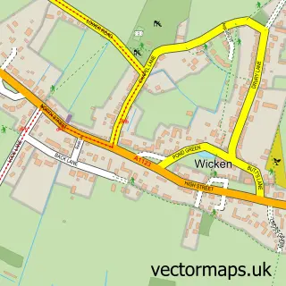 Street map sample of Wicken, Cambridgeshire