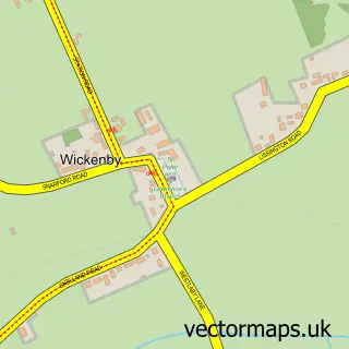 Street map sample of Wickenby, Lincolnshire