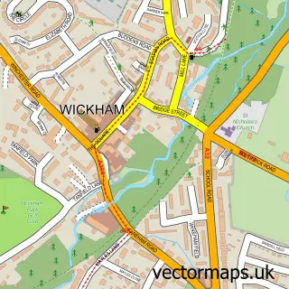 Street map sample of Wickham, Hampshire