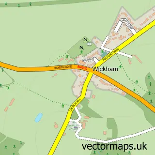 Street map sample of Wickham, Berkshire