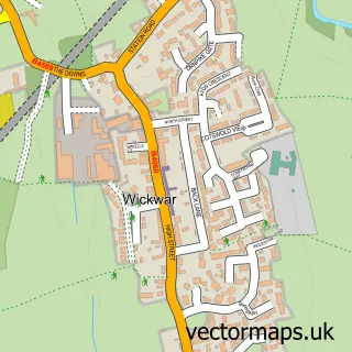 Street map sample of Wickwar, Gloucestershire