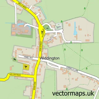 Street map sample of Widdington, Essex