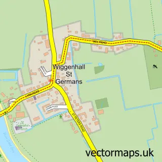 Street map sample of Wiggenhall St Germans, Norfolk