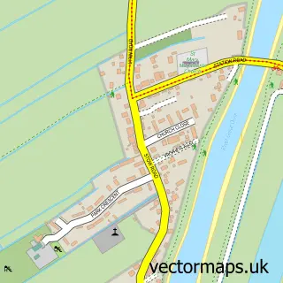 Street map sample of Wiggenhall St Mary Magdalen, Norfolk