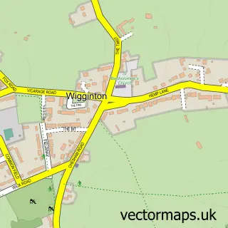 Street map sample of Wigginton, Hertfordshire