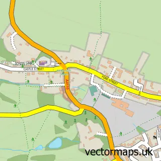 Street map sample of Wigmore, Herefordshire