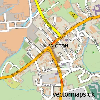 Street map sample of Wigton, Cumbria