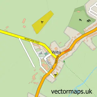 Street map sample of Wilby, Northamptonshire