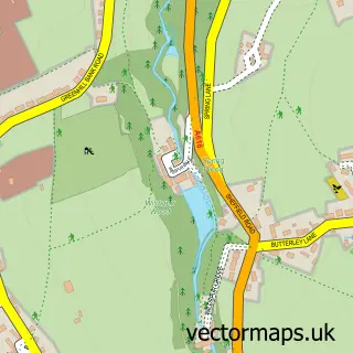 Street map sample of Wildspur, West Yorkshire