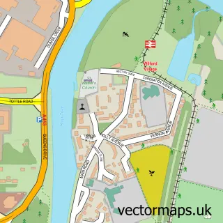 Street map sample of Wilford, Nottinghamshire