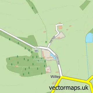 Street map sample of Willey, Shropshire