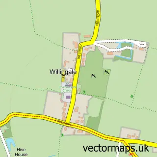 Street map sample of Willingale, Essex