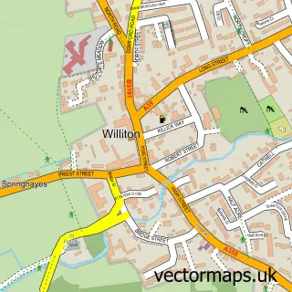 Street map sample of Williton, Somerset