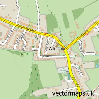 Street map sample of Wilmcote, Warwickshire
