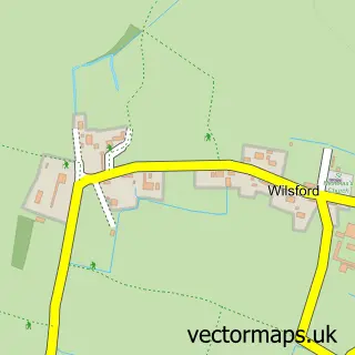 Street map sample of Wilsford, Wiltshire
