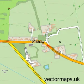 Street map sample of Wilshaw, West Yorkshire