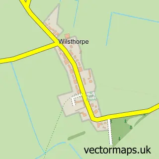 Street map sample of Wilsthorpe, Lincolnshire