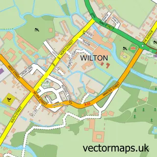 Street map sample of Wilton, Wiltshire