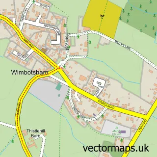 Street map sample of Wimbotsham, Norfolk