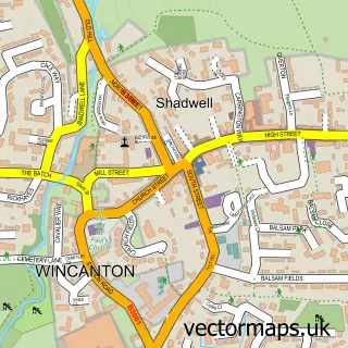Street map sample of Wincanton, Somerset