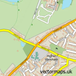 Street map sample of Wincham, Cheshire