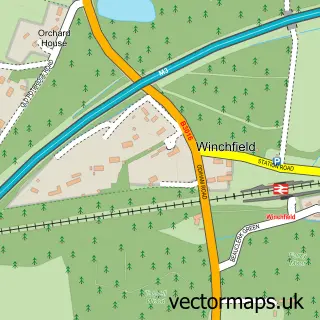Street map sample of Winchfield, Hampshire