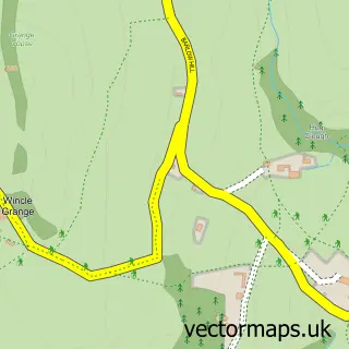 Street map sample of Wincle, Cheshire