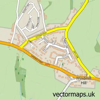 Street map sample of Windmill Hill, East Sussex