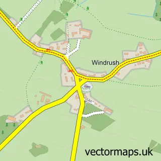 Street map sample of Windrush, Gloucestershire