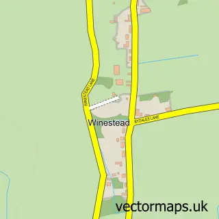 Street map sample of Winestead, East Riding of Yorkshire