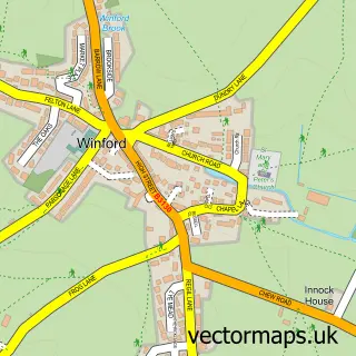 Street map sample of Winford, Somerset