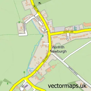 Street map sample of Winfrith Newburgh, Dorset