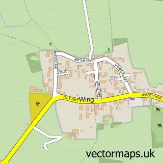 Street map sample of Wing, Rutland