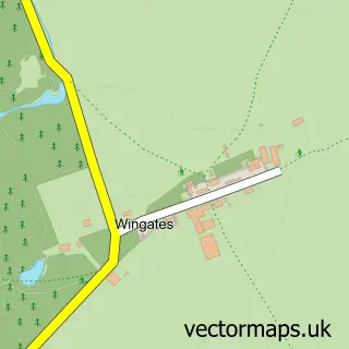 Street map sample of Wingates, Northumberland