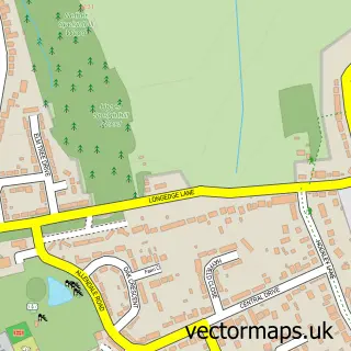 Street map sample of Wingerworth, Derbyshire