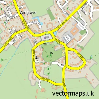 Street map sample of Wingrave, Buckinghamshire