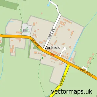Street map sample of Winkfield, Berkshire