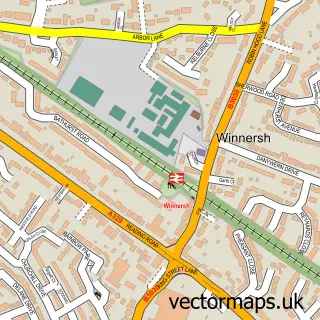 Street map sample of Winnersh, Berkshire