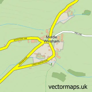 Street map sample of Winsham, Devon