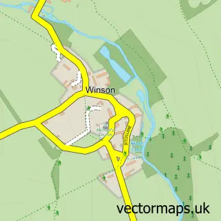 Street map sample of Winson, Gloucestershire