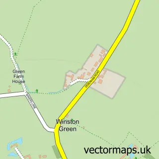 Street map sample of Winston Green, Suffolk