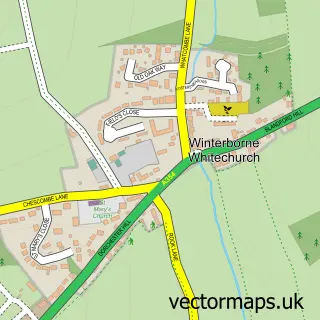 Street map sample of Winterborne Whitechurch, Dorset