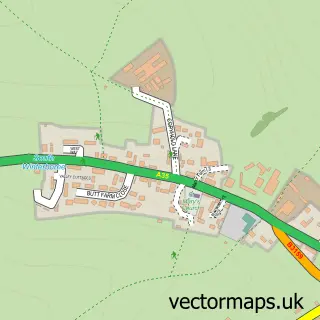 Street map sample of Winterbourne Abbas, Dorset
