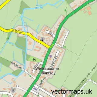 Street map sample of Winterbourne Dauntsey, Wiltshire
