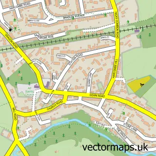 Street map sample of Winterbourne Down, Gloucestershire