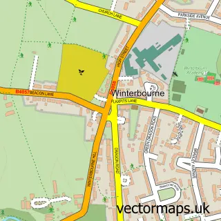 Street map sample of Winterbourne, Gloucestershire