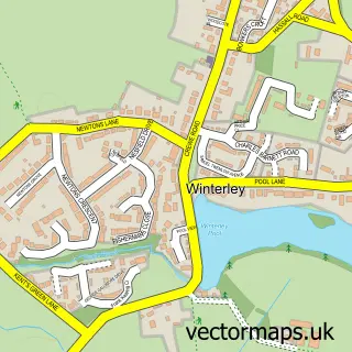 Street map sample of Winterley, Cheshire