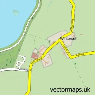 Street map sample of Wintersett, West Yorkshire