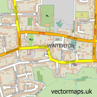 Street map sample of Winterton, Lincolnshire