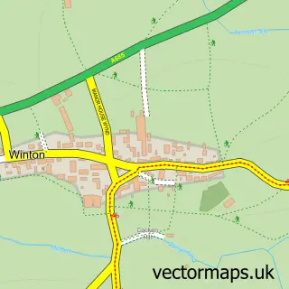 Street map sample of Winton, Cumbria